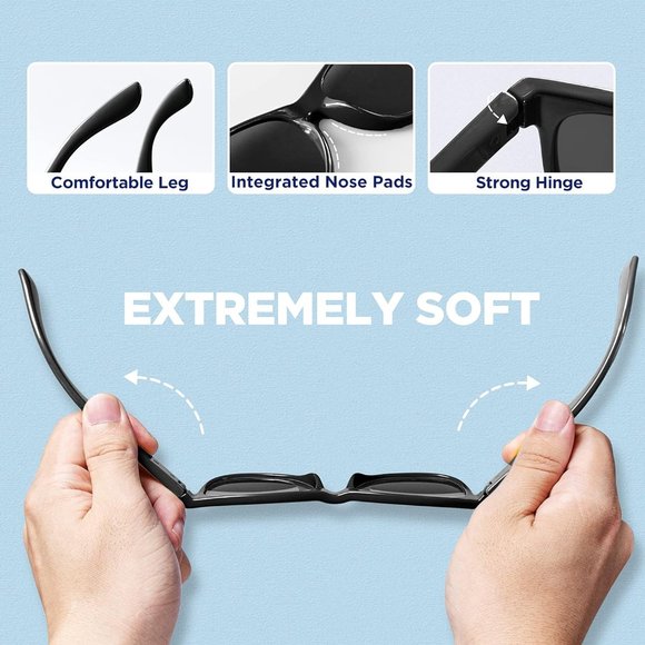 Kids Sunglasses Polarized UV Protection Flexible Rubber with Strap - Picture 4 of 6